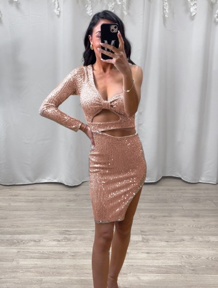 VESTIDO GLITTER ASIMETRICO... 2