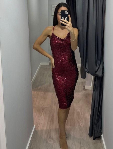 VESTIDO GLITTER CORTO